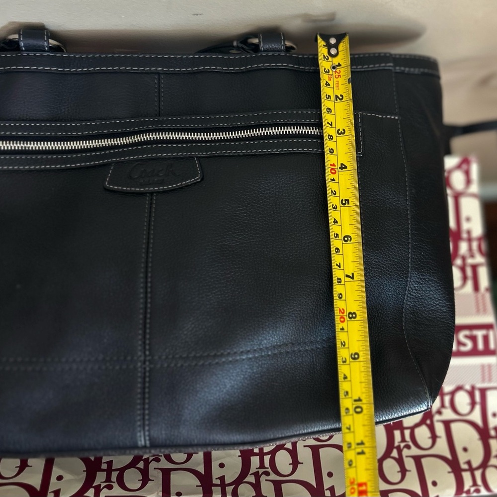 Coach Black Leather Business Tote - Picture 6 of 10